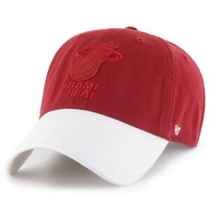 Men's '47 x Tommy Hilfiger RedWhite Miami Heat Courtside Cleanup Adjustable Hat