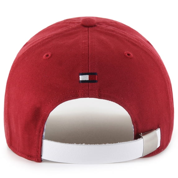 Men's '47 x Tommy Hilfiger RedWhite Miami Heat Courtside Cleanup Adjustable Hat