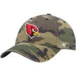 Men’s Arizona Cardinals Camo Woodland Clean Up Adjustable Hat