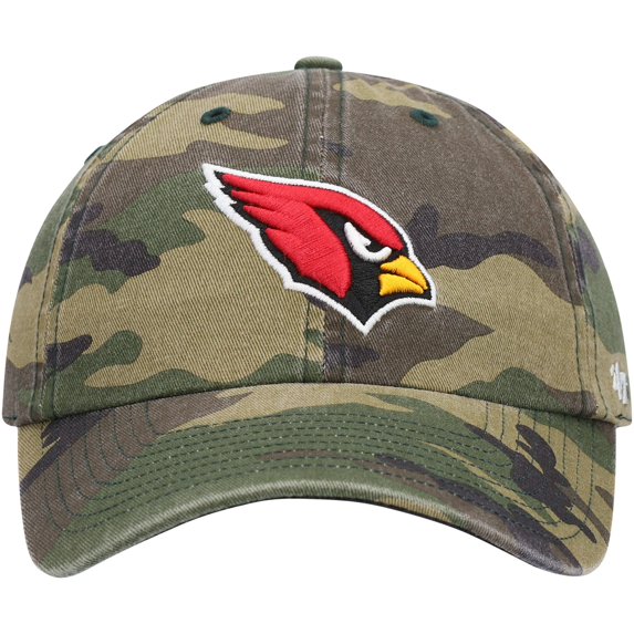 Men’s Arizona Cardinals Camo Woodland Clean Up Adjustable Hat
