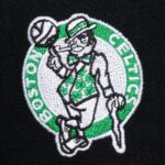 Men's Mitchell & Ness Black Boston Celtics Hardwood Classics Old School Stacked Text Snapback Hat