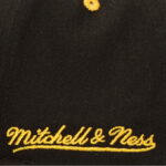 Men's Mitchell & Ness BlackGold Los Angeles Lakers Backside Script 2-Tone Pro Crown Adjustable Hat