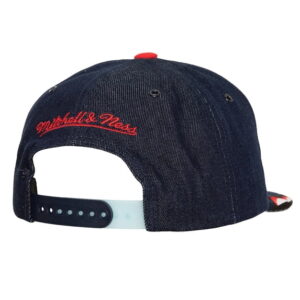 Men's-Mitchell & Ness Denim Chicago Bulls Day 6 Snapback Hat