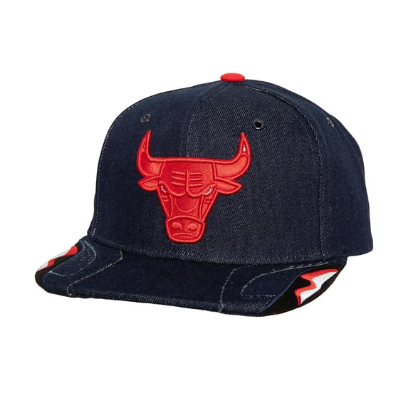 Men's-Mitchell & Ness Denim Chicago Bulls Day 6 Snapback Hat