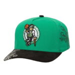 Men's-Mitchell & Ness Kelly Green/Black Boston Celtics May Flowers Adjustable Hat