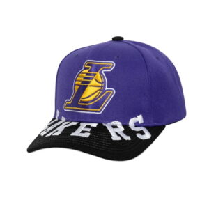 Men's Mitchell & Ness PurpleBlack Los Angeles Lakers Underarch Two-Tone Pro Crown Snapback Hat