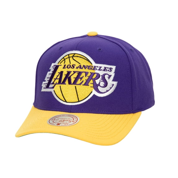 Men's Mitchell & Ness PurpleGold Los Angeles Lakers Soul XL Logo Pro Crown Snapback Hat