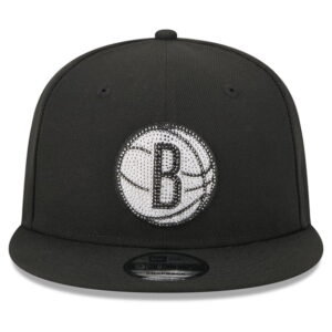 Mens New Era Black Brooklyn Nets 2026 NBA Draft Crystal 9FIFTY Snapback Hat (2)