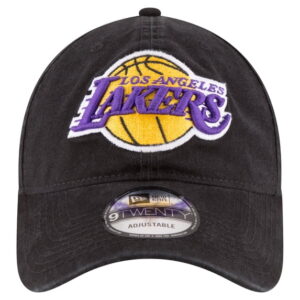 Men's New Era Black Los Angeles Lakers Team 2.0 9TWENTY Adjustable Hat