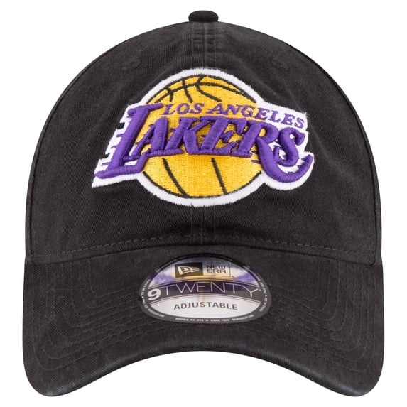 Men's New Era Black Los Angeles Lakers Team 2.0 9TWENTY Adjustable Hat