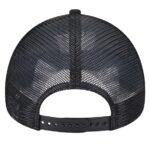 Men's New Era Black/Charcoal Brooklyn Nets Tip Off A-Frame Trucker 9FORTY Adjustable Hat