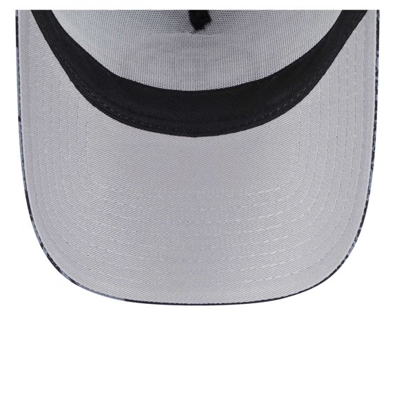 Men's New Era Black/Charcoal Brooklyn Nets Tip Off A-Frame Trucker 9FORTY Adjustable Hat