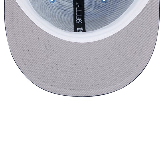 Men's New Era Blue Denver Nuggets Palm Fronds 2-Tone 59FIFTY Fitted Hat