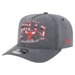 Men's New Era Charcoal Chicago Bulls Throwback Washed Pre-Curved 9FIFTY Snapback Hat