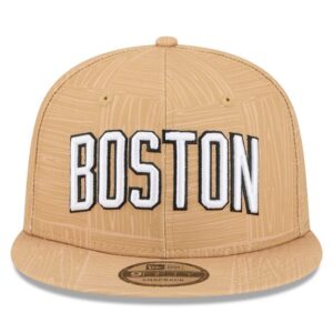 Mens New Era Gold Boston Celtics 202526 City Edition Alternate 9FIFTY Snapback Hat (2)