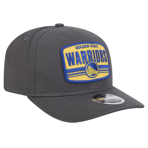 Men's New Era Graphite Golden State Warriors Team Elevated Patch 9SEVENTY Adjustable Hat