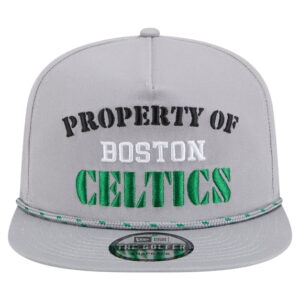 Men's New Era Gray Boston Celtics Throwback Property Of Golfer Snapback Hat