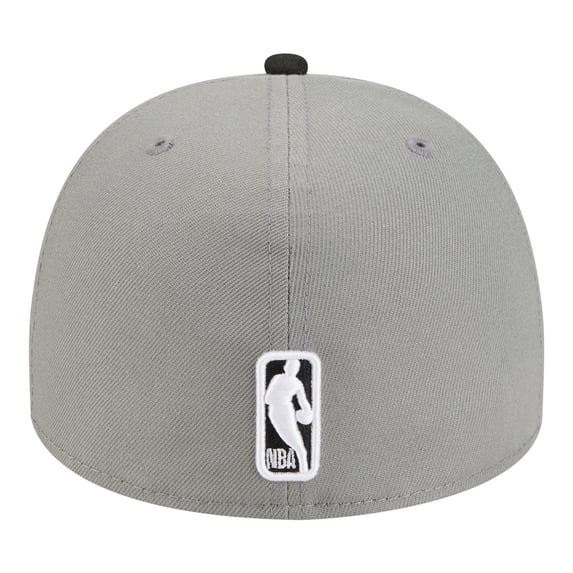 Men's New Era Gray Brooklyn Nets Injection Cartoon Logo A-Frame 59FIFTY Fitted Hat