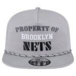 Men's New Era Gray Brooklyn Nets Throwback Property Of Golfer Snapback Hat