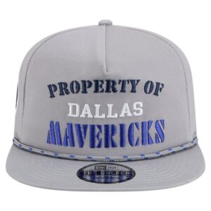 Men's New Era Gray Dallas Mavericks Throwback Property Of Golfer Snapback Hat
