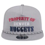 Men's New Era Gray Denver Nuggets Throwback Property Of Golfer Snapback Hat