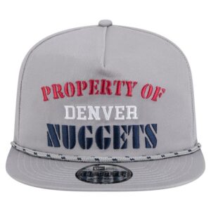 Men's New Era Gray Denver Nuggets Throwback Property Of Golfer Snapback Hat