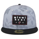 Men's New Era Gray Miami Heat Palm Fronds 2-Tone 59FIFTY Fitted Hat