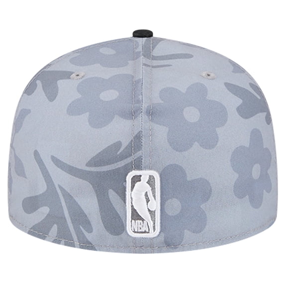 Men's New Era Gray Miami Heat Palm Fronds 2-Tone 59FIFTY Fitted Hat