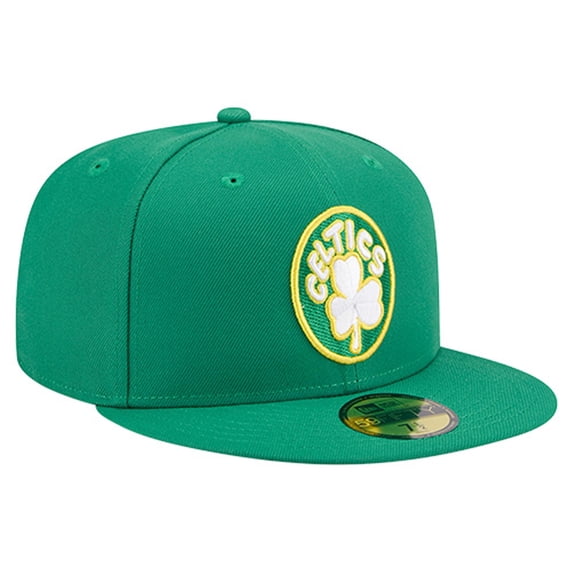 Men's New Era Kelly Green Boston Celtics Core Logo 59FIFTY Fitted Hat