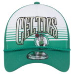 Men's New Era Kelly Green Boston Celtics Throwback Gradient A-Frame 9FORTY Adjustable Hat