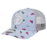 Mens New Era Light Blue/Gray Atlanta Hawks Aloha Pattern Stretch-Snap Hat