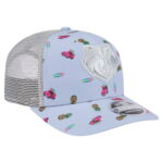 Men's New Era Light Blue/Gray Memphis Grizzlies Adventure Aloha Pattern 9SEVENTY Stretch-Snap Hat