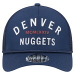 Men's-New Era Navy Denver Nuggets Minimalist 9FORTY M-Crown Adjustable Hat