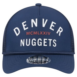 Men's-New Era Navy Denver Nuggets Minimalist 9FORTY M-Crown Adjustable Hat