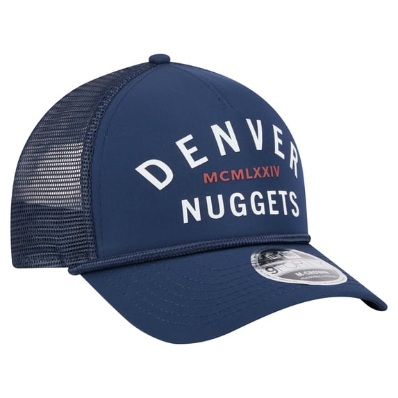 Men's-New Era Navy Denver Nuggets Minimalist 9FORTY M-Crown Adjustable Hat