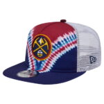 Men's New Era Navy/Red Denver Nuggets Throwback Dye Golfer Snapback Hat