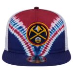 Men's New Era Navy/Red Denver Nuggets Throwback Dye Golfer Snapback Hat