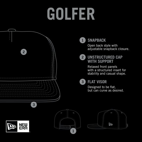 Men's New Era Navy/Red Denver Nuggets Throwback Dye Golfer Snapback Hat