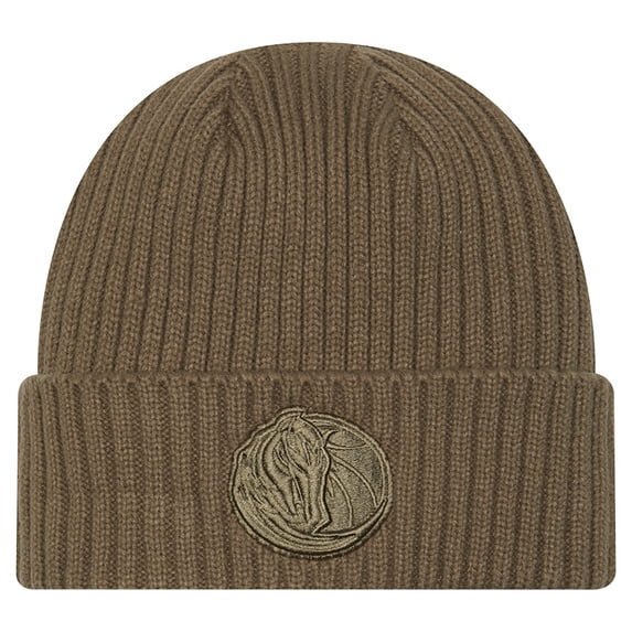 Men's New Era Olive Dallas Mavericks Color Pack Cuffed Knit Hat