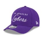 Men's New Era Purple Los Angeles Lakers 2025 NBA Draft M-Crown A-Frame 9FORTY Adjustable Hat