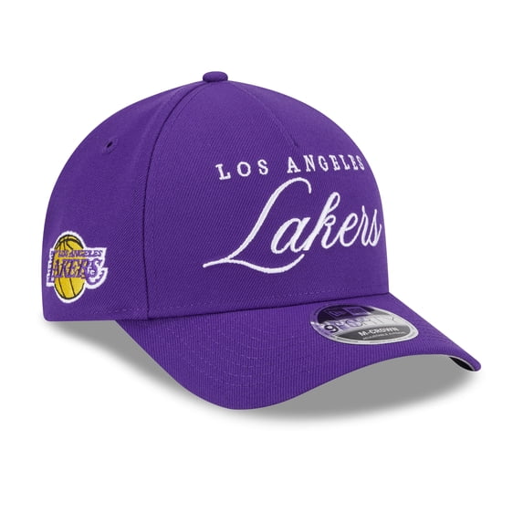 Men's New Era Purple Los Angeles Lakers 2025 NBA Draft M-Crown A-Frame 9FORTY Adjustable Hat