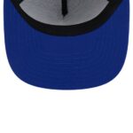 Men's New Era Royal Golden State Warriors Puff Print Team Code A-Frame 9FIFTY Trucker Snapback Hat