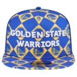 Men's New Era Royal Golden State Warriors Seeing Diamonds A-Frame Trucker 9FIFTY Snapback Hat