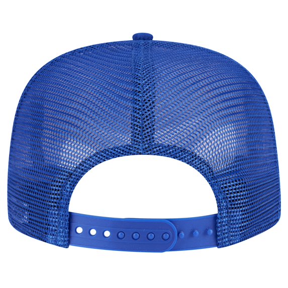 Men's New Era Royal Golden State Warriors Seeing Diamonds A-Frame Trucker 9FIFTY Snapback Hat
