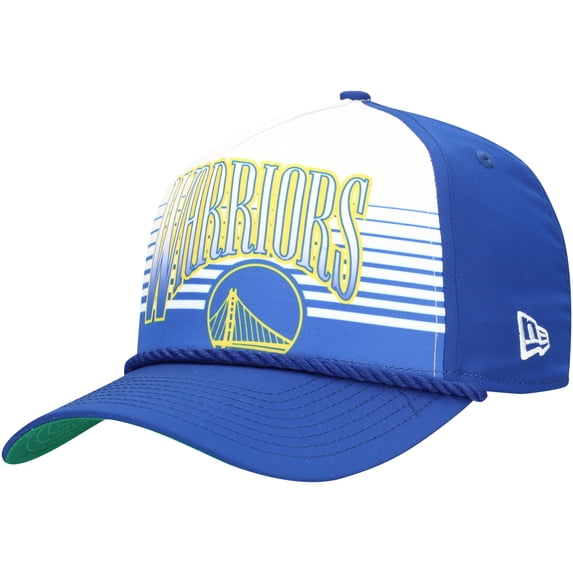 Men's New Era Royal Golden State Warriors Throwback Gradient A-Frame 9FORTY Adjustable Hat