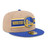 Men's New Era Tan/Royal Golden State Warriors 2024 NBA Draft 59FIFTY Fitted Hat
