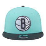 Men's New Era Turquoise/Charcoal Brooklyn Nets Color Pack Two-Tone 9FIFTY Snapback Hat