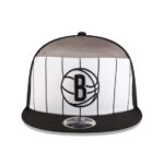 Men's New Era White/Black Brooklyn Nets 2025 NBA Tip Off Split Panel 9FIFTY Snapback Hat