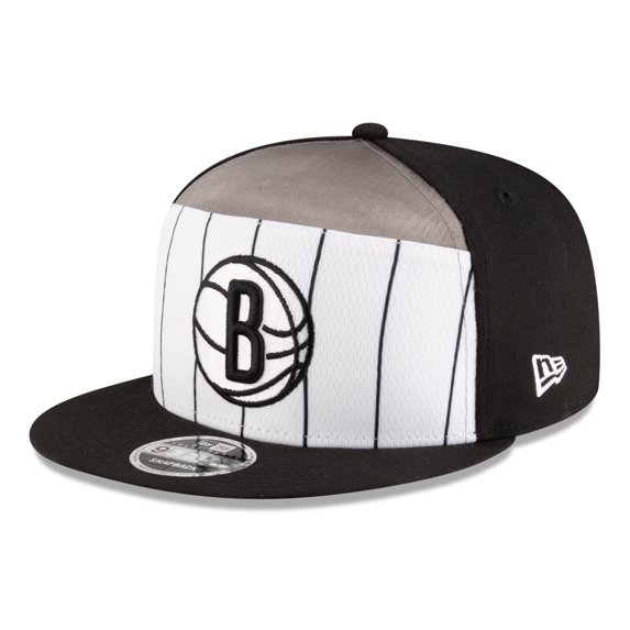 Men's New Era White/Black Brooklyn Nets 2025 NBA Tip Off Split Panel 9FIFTY Snapback Hat