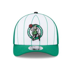 Men's New Era White/Kelly Green Boston Celtics 2025 NBA Tip Off M-Crown A-Frame 9FORTY Adjustable Hat